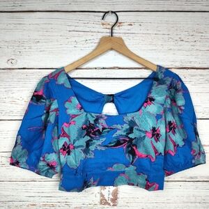 Band Of The Free Floral Crop Top